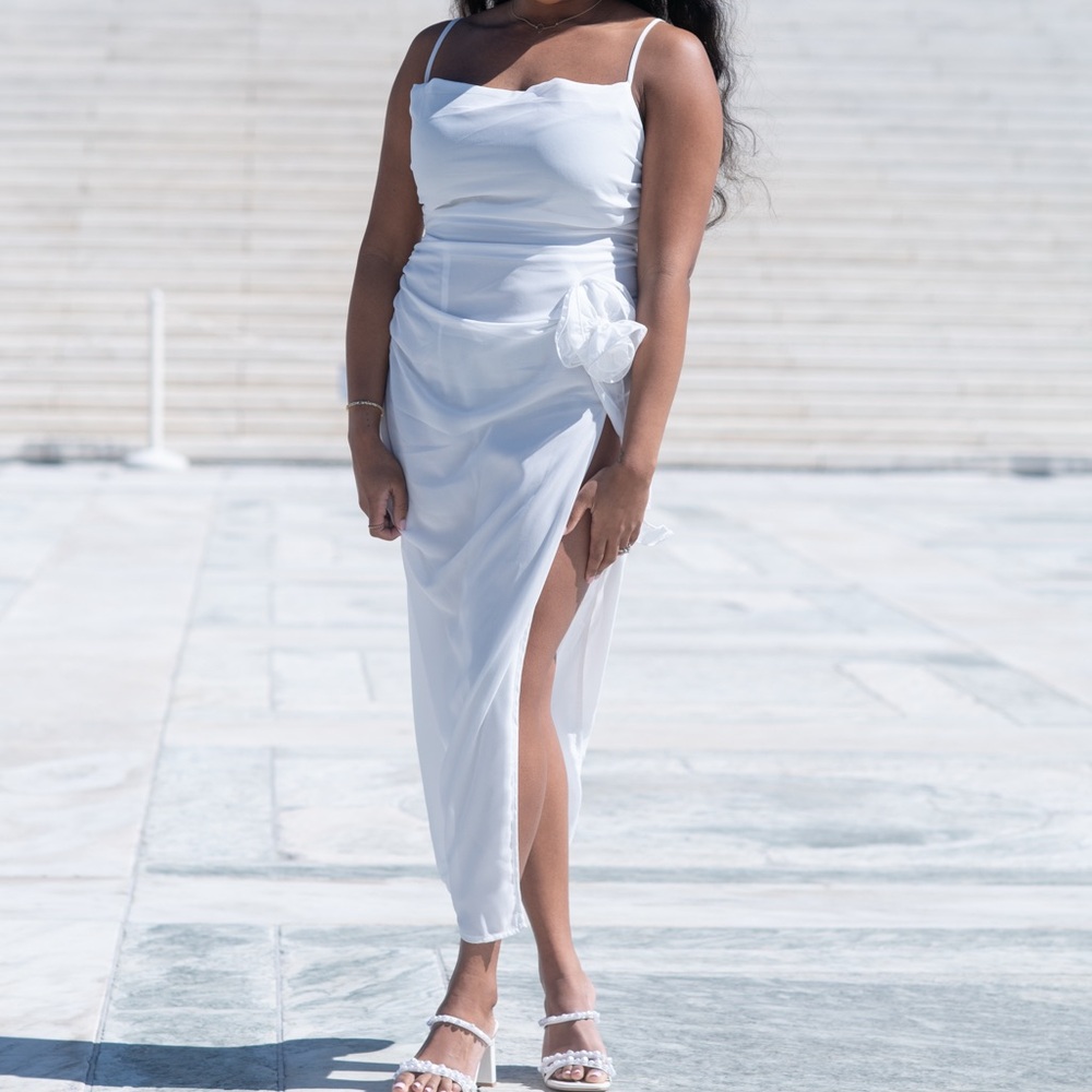 PrettyLittleThing White Maxi Dress